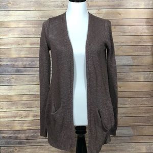 Eggplant Colored Knitted Cardigan